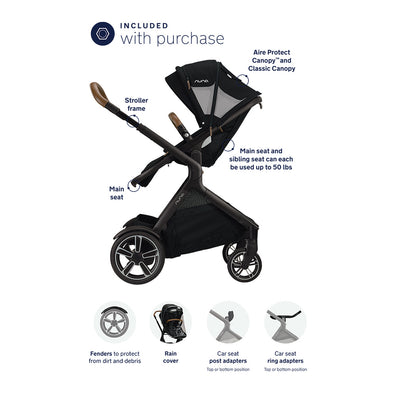 DEMI Grow Stroller With Aire Protect Canopy