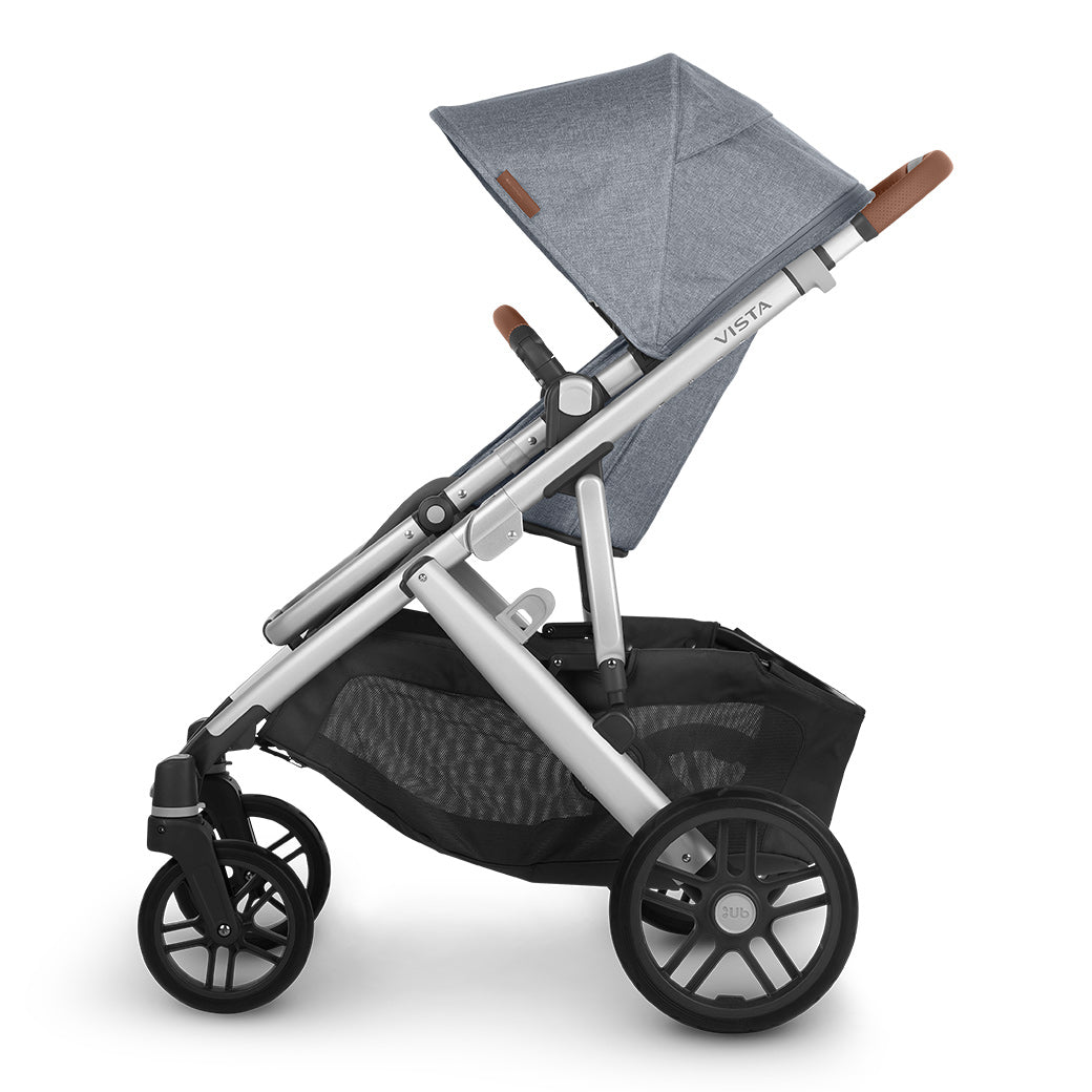 Profile view of the vista v2 stroller in -- Color_Gregory