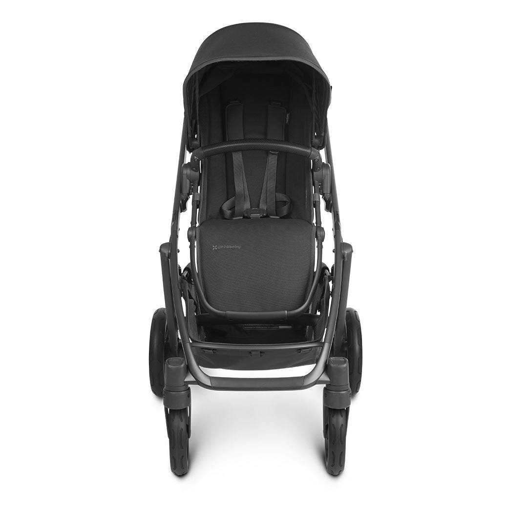 Front view looking into UPPAbaby Vista v2 stroller in -- Color_Jake