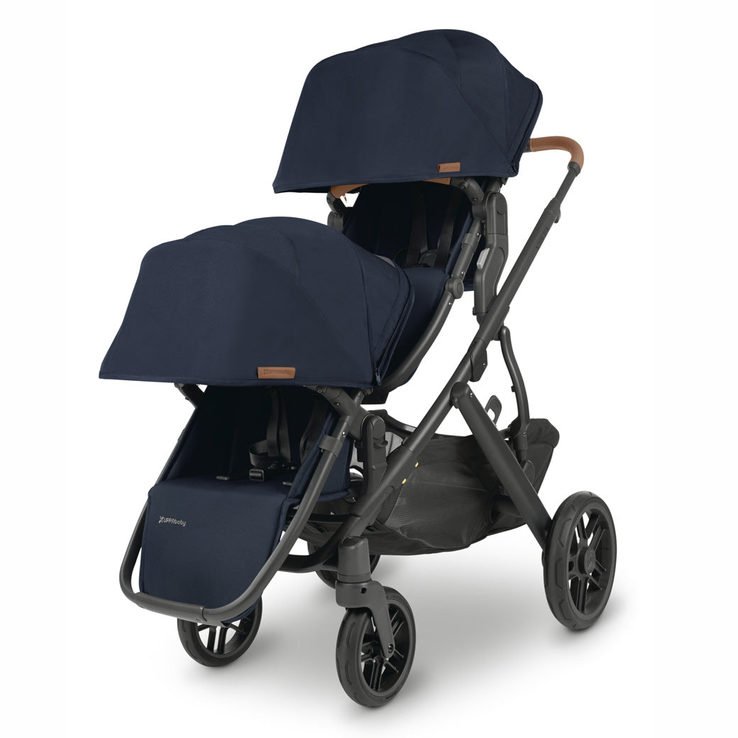 Extendable canopy of the UPPAbaby Vista V2 Double Stroller in -- Color_Noa