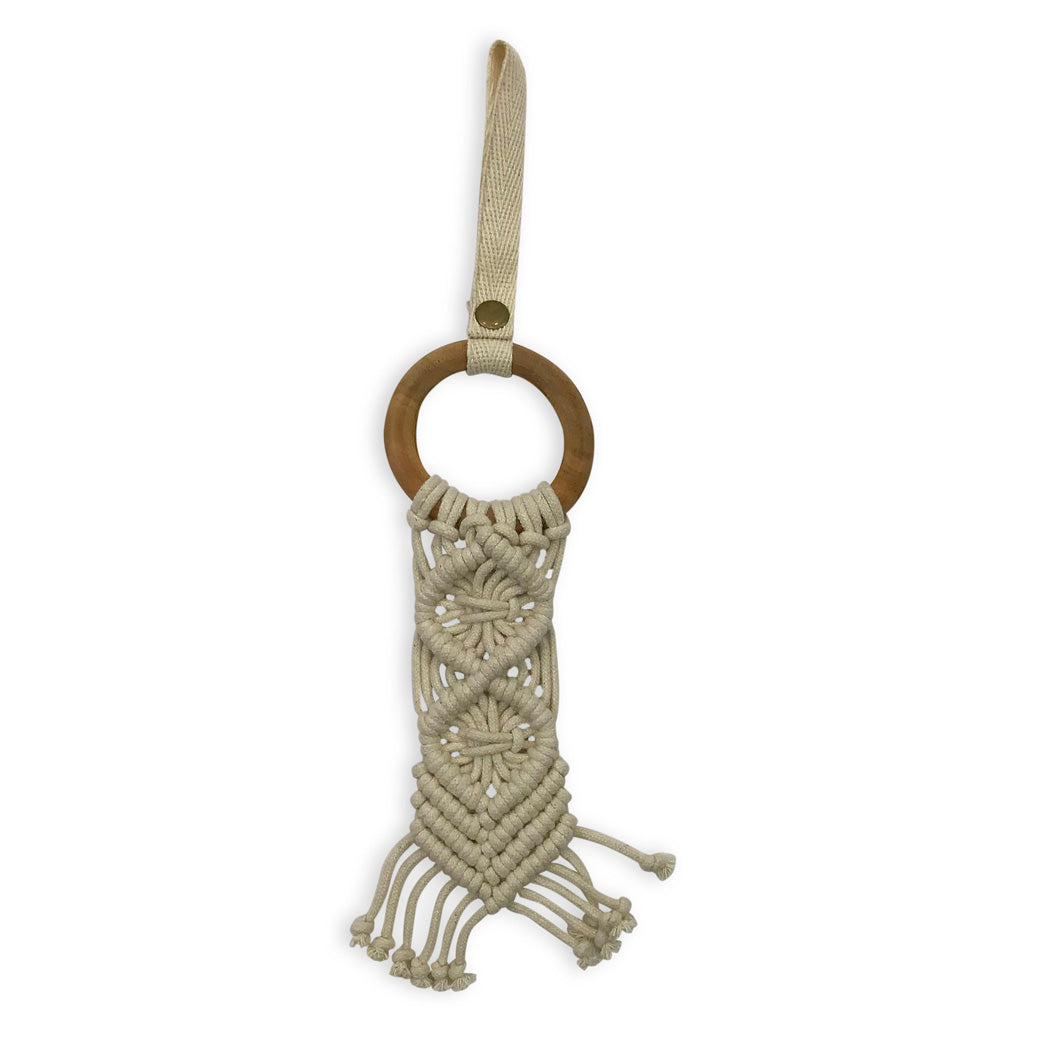 Hand knotted toy with a beautiful pattern of Finn + Emma Play Gym in -- Color_Natural / Macrame