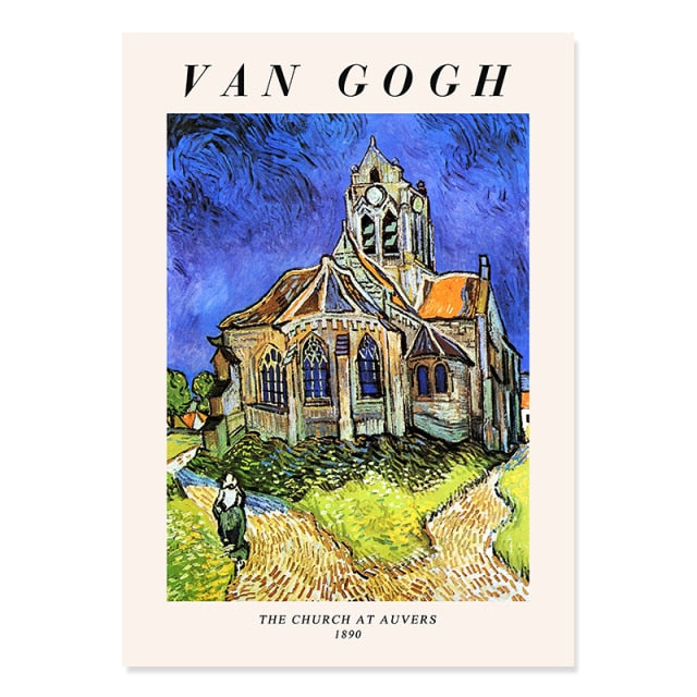 La iglesia de Auvers (1890) - Van Gogh – NordPrints