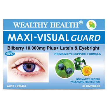 Wealthy Health Maxi-Visual Guard Bilberry 10000mg Plus 60 Capsules – Better  Value Pharmacy