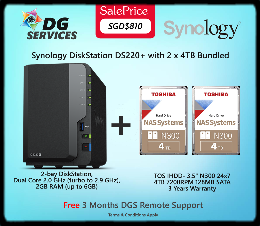 Synology ビジネス向け 2ベイオールインワンNASキットDiskStation