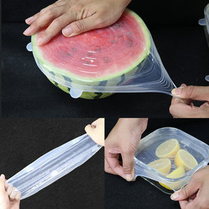 6 PCS Silicone Bowl Stretch Lids Reusable Airtight Food Wrap Covers - amandaramirezphoto
