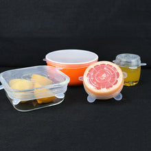 Load image into Gallery viewer, 6 PCS Silicone Bowl Stretch Lids Reusable Airtight Food Wrap Covers - amandaramirezphoto