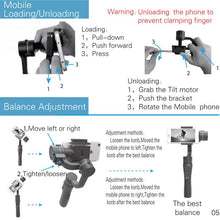 Load image into Gallery viewer, Gimbal Smartphone Stabilizer - amandaramirezphoto