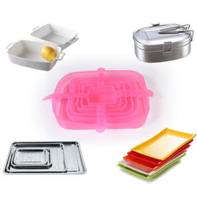 Load image into Gallery viewer, 6 pcs Reusable Silicon Stretch Lids Universal Lid Silicone Food Cover - amandaramirezphoto