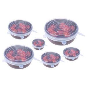 6 Pcs Kitchen Universal Accessories Silicone Reusable Food Wrap Bowl Pot Cover - amandaramirezphoto