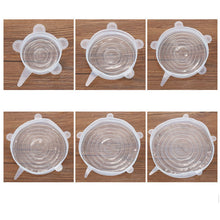 Load image into Gallery viewer, 6 Pcs Kitchen Universal Accessories Silicone Reusable Food Wrap Bowl Pot Cover - amandaramirezphoto