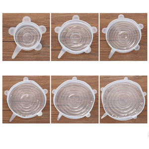 6 Pcs Kitchen Universal Accessories Silicone Reusable Food Wrap Bowl Pot Cover - amandaramirezphoto