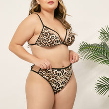 Load image into Gallery viewer, Leopard Print Bra Brief Sets - amandaramirezphoto