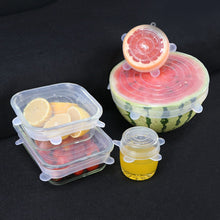 Load image into Gallery viewer, 6 PCS Silicone Bowl Stretch Lids Reusable Airtight Food Wrap Covers - amandaramirezphoto