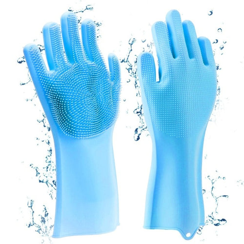 1 Pair Magic Silicone Home + Kitchen Cleaning Gloves - amandaramirezphoto