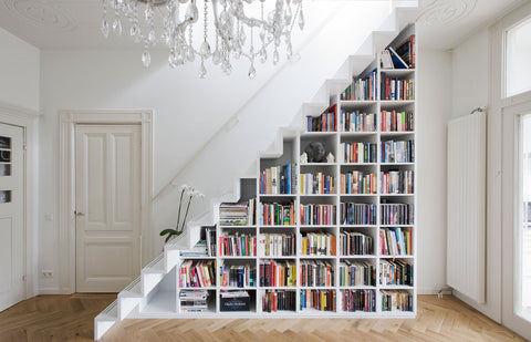 Books in staircases
