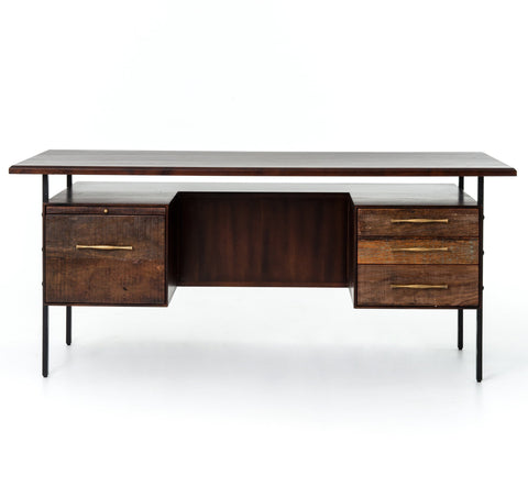 Lauren Natural Peroba Mid-Century Modern Office Desks