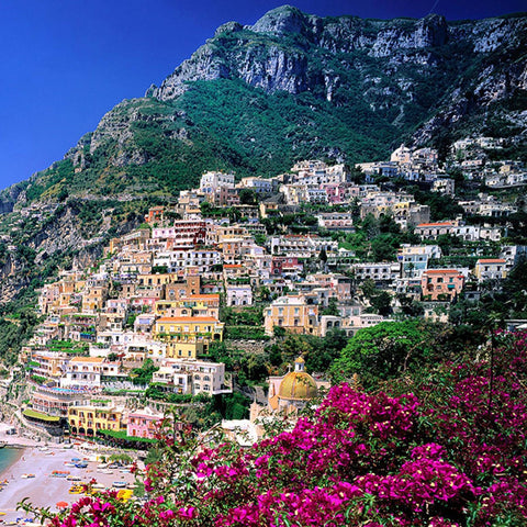 Houses on a hill in Capri, Southern Italy