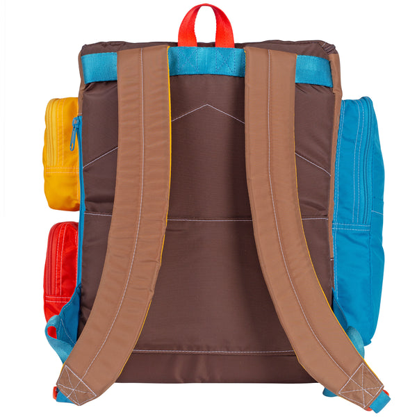 MONTOJ Brown Peacock Feathers Travel Backpack Campus Backpack 