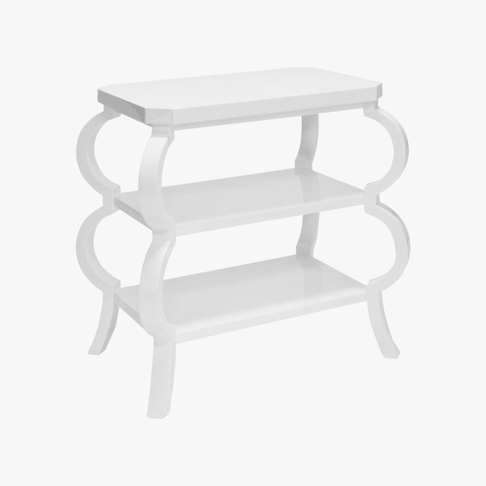 white lacquer nesting tables