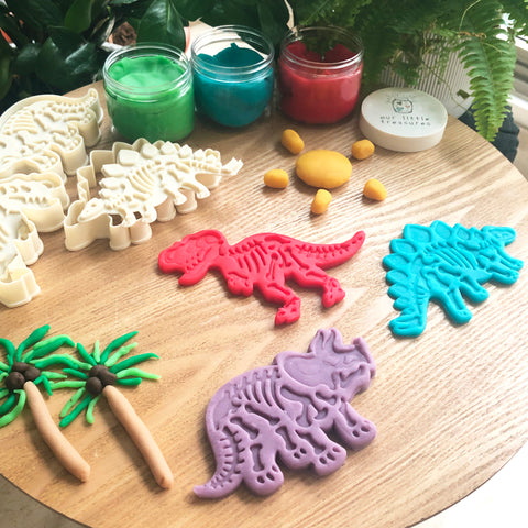 Dinosaur Play Dough Stamps - Our Little Treasures