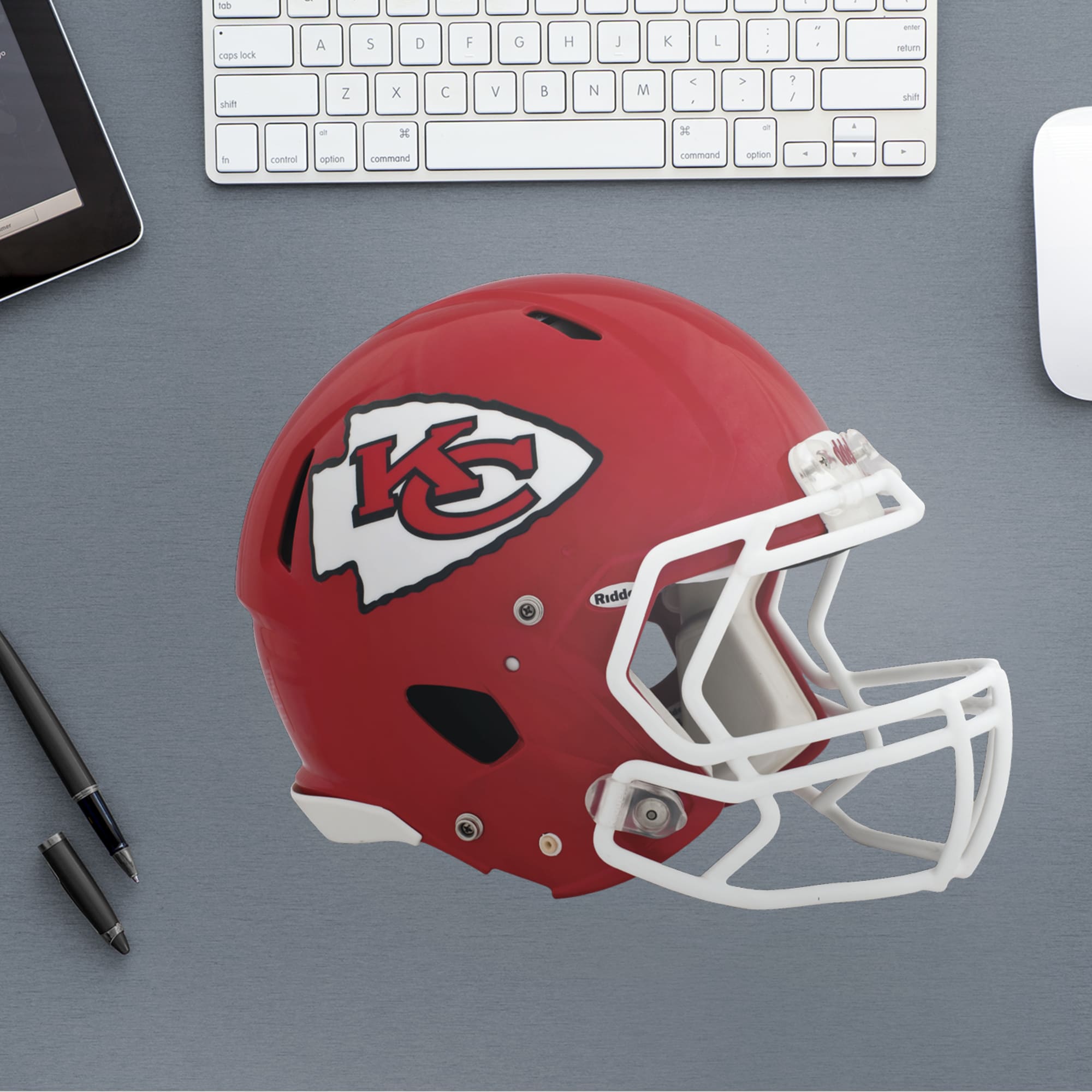 3D Printed Kansas City Chiefs Schutt F7 Mini Helmet With 