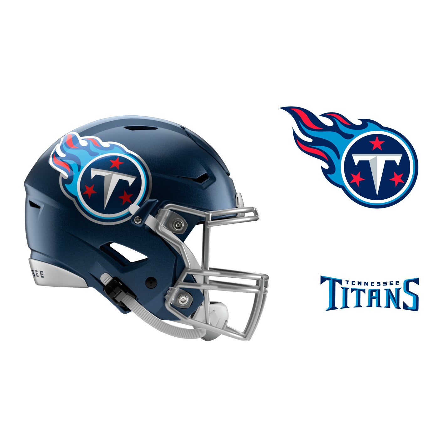 Pack of 6 FATHEAD 89-00983 Tennessee Titans Helmet Wall Graphic Measures 12 X 15.5 in 