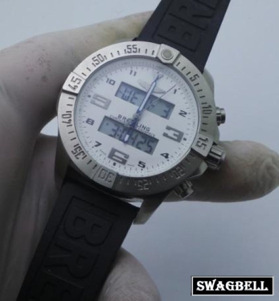 Breitling Exospace Steel Black Rubber Strap Watch