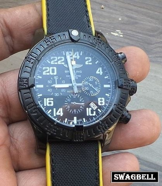 Breitling Super Avenger Military Black Mens Watch