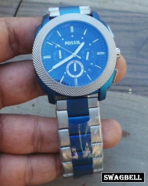 Fossil Classic Blue Dual Tone Mens Watch