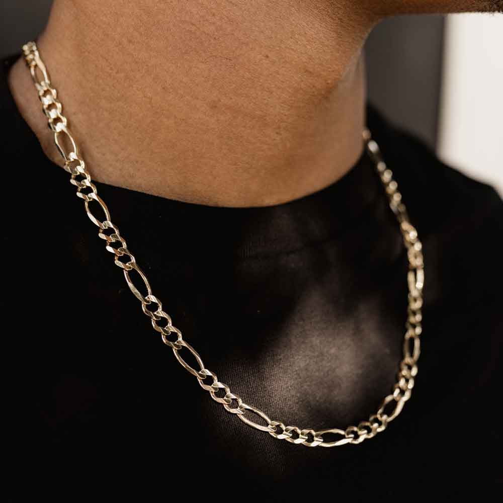 solid gold figaro chain