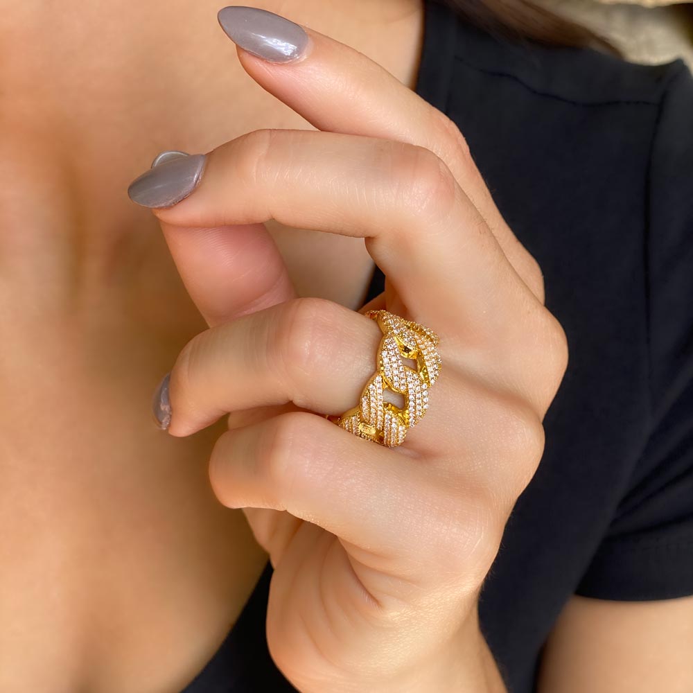 10mm Solid 14k Yellow Gold AA Diamond Heart Ring