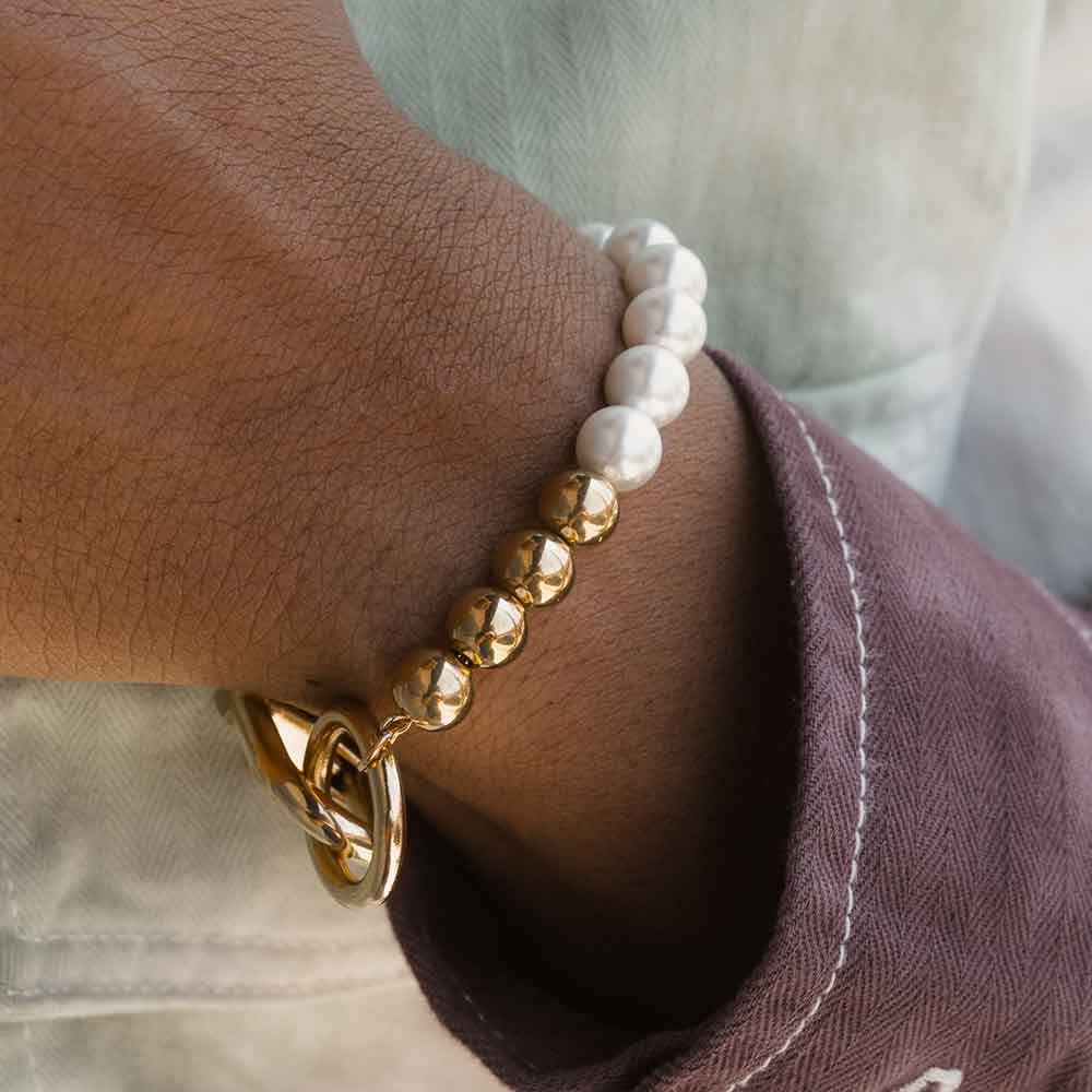 pearl bracelet Half & Half Gold Pearl Bracelet | The Gold Gods¨ – The Gold Gods®