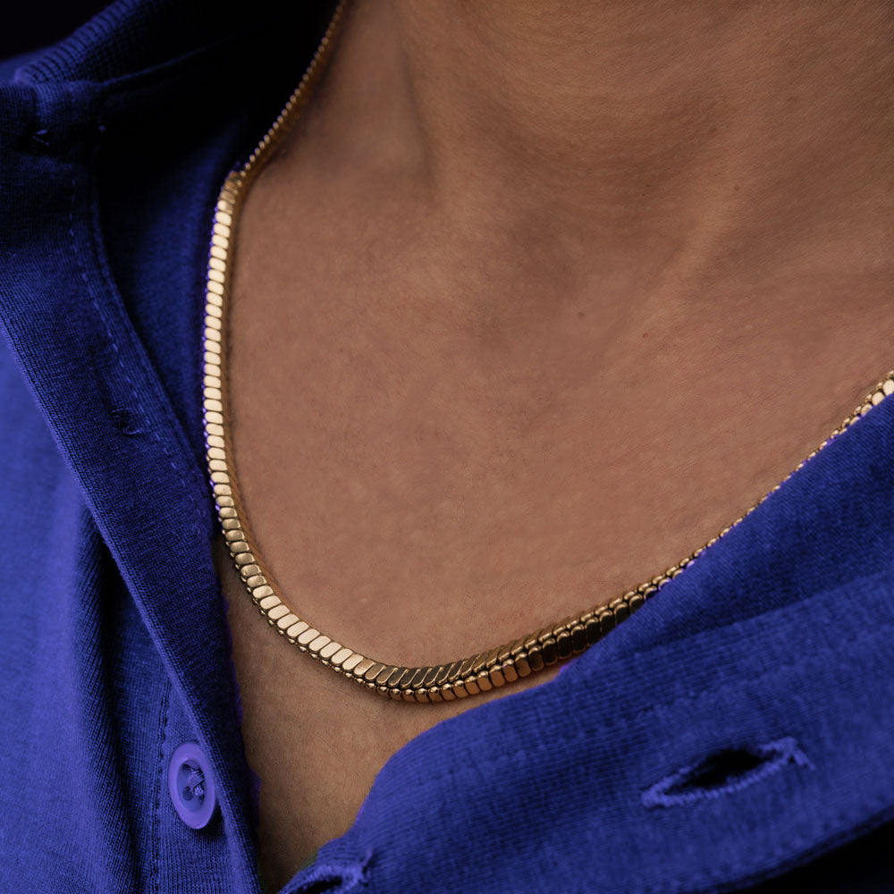 gold snake box chain