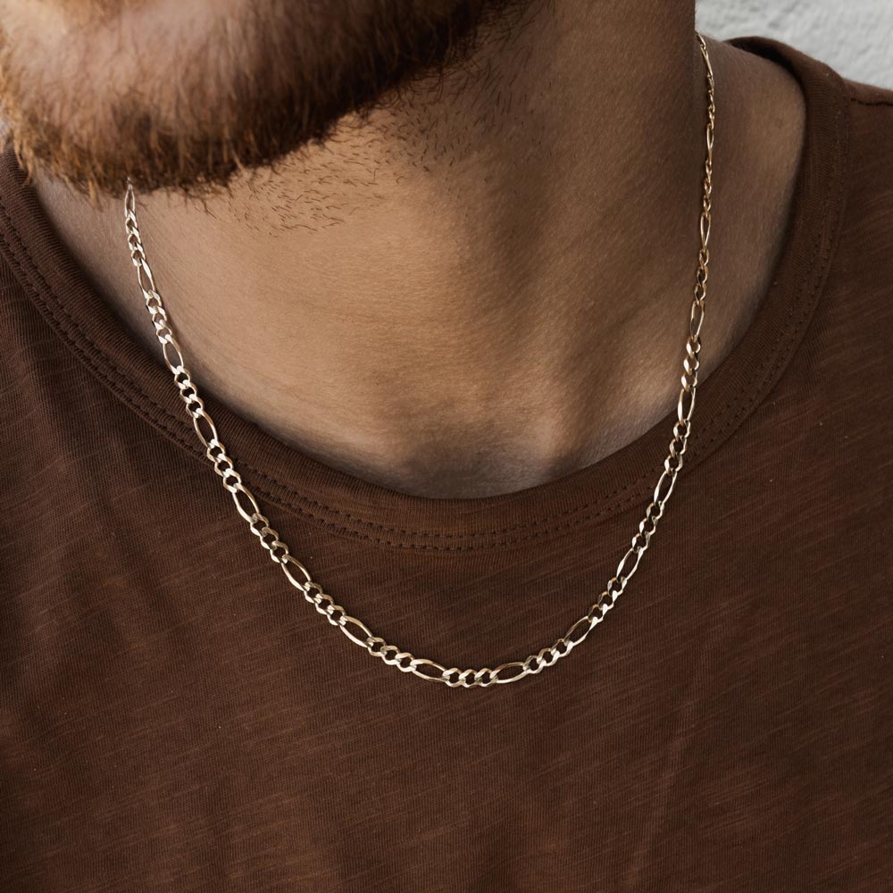 solid gold figaro chain