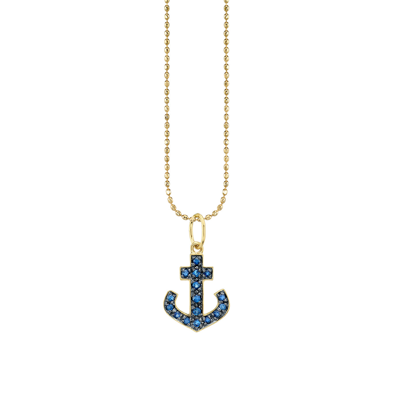 blue diamond anchor necklace