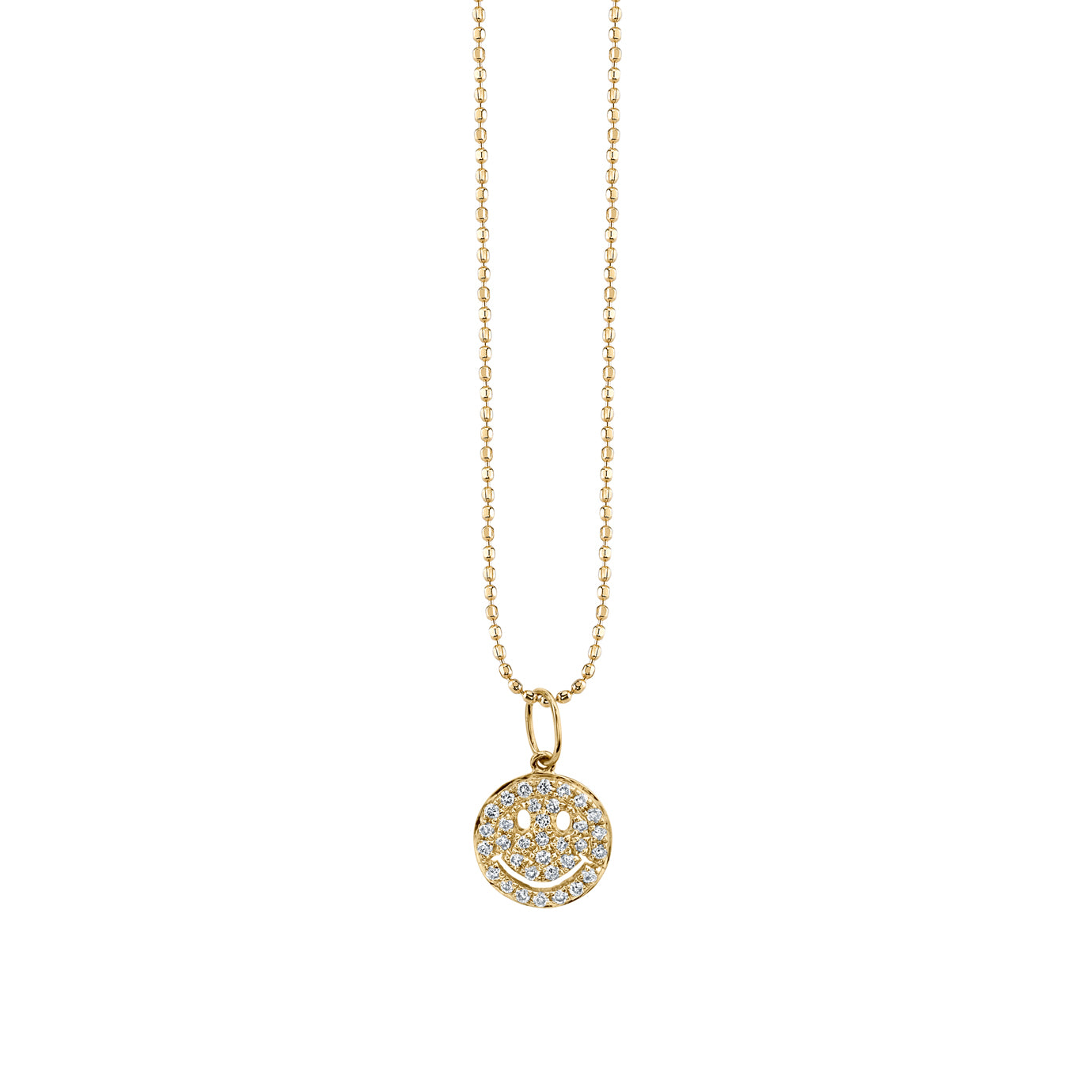 smiley face gold necklace