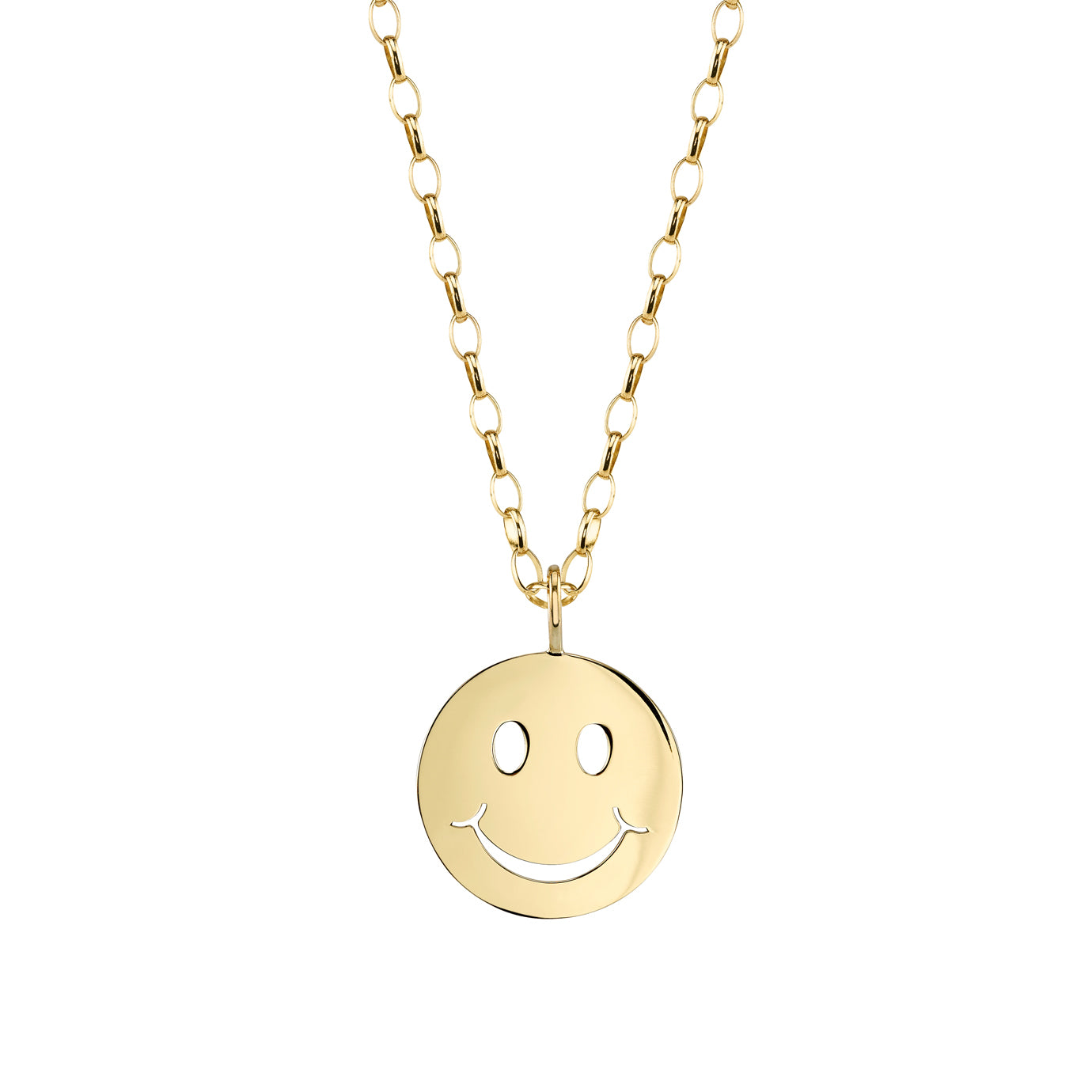 gold smiley face pendant