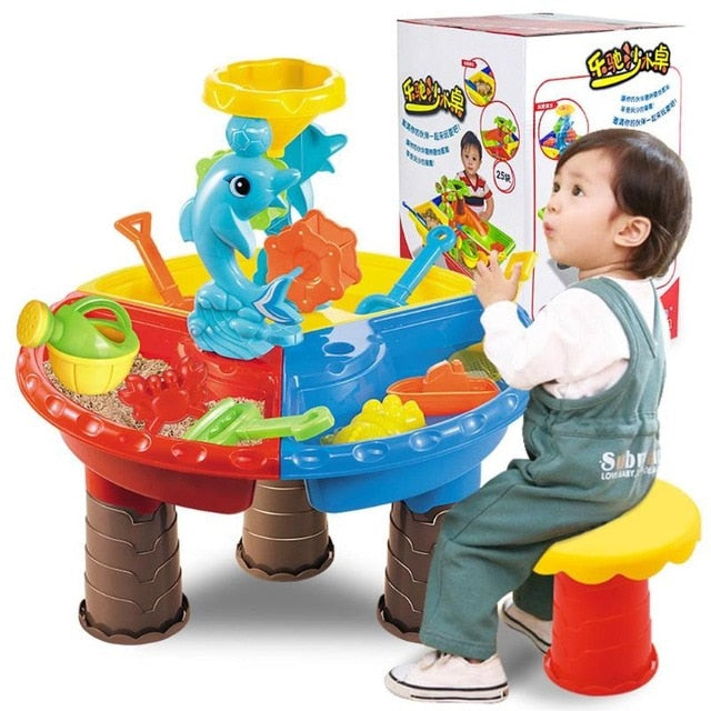 sand and water wheel play table
