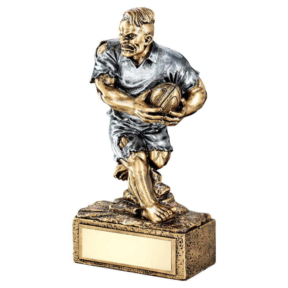Brz/Pew Rugby 'Beasts' Figure Trophy 6.75" free engraving 