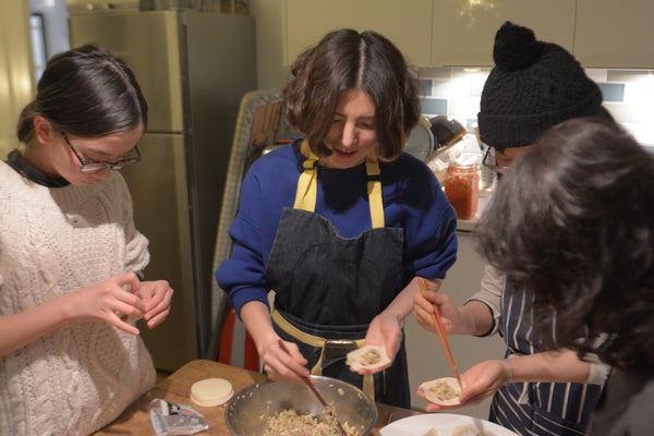 Miae makes Korean dumplings