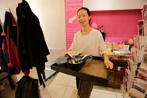 ROUGE owner Lei Yang helps at Monohon Ramen Pop Up