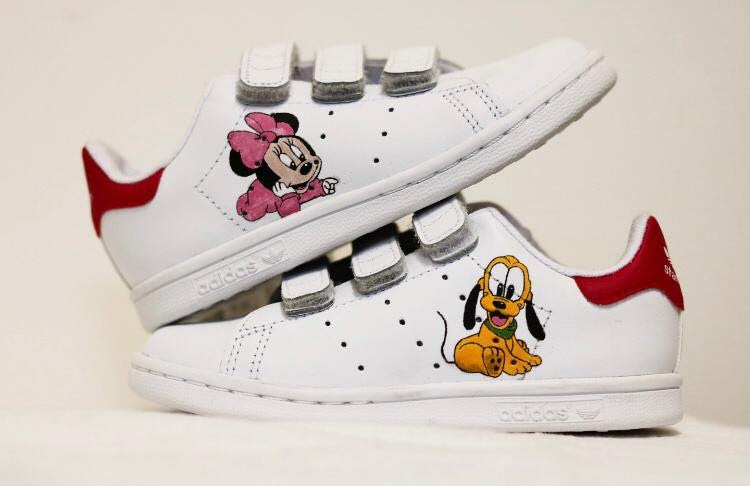 Romanschrijver Psychologisch het ergste Baby - Adidas Stan Smith - Minnie Mouse & Pluto – CustomSneaker