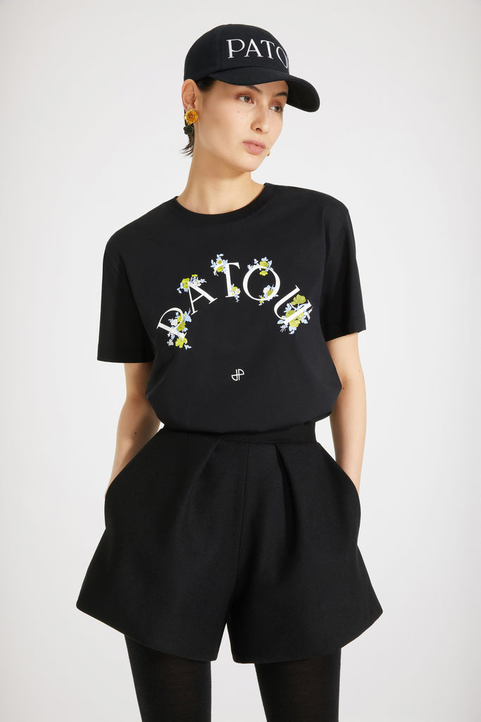 PATOU「オーガニックコットン フローラル パトゥ Tシャツ」Sサイズ-