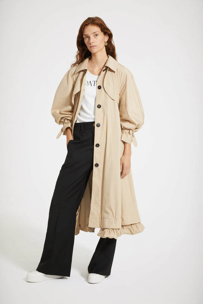 Cotton gabardine trench coat - Patou