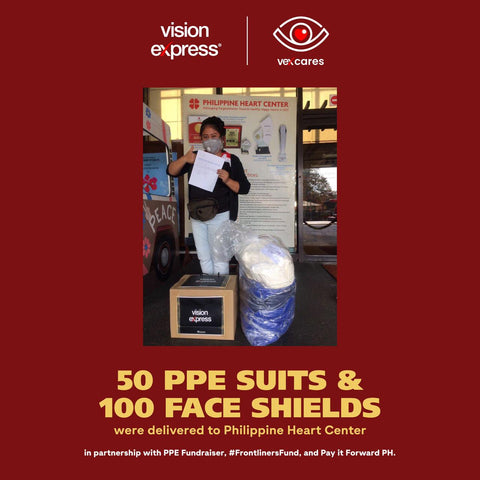 Vision Express Donates Face Shields and PPE's