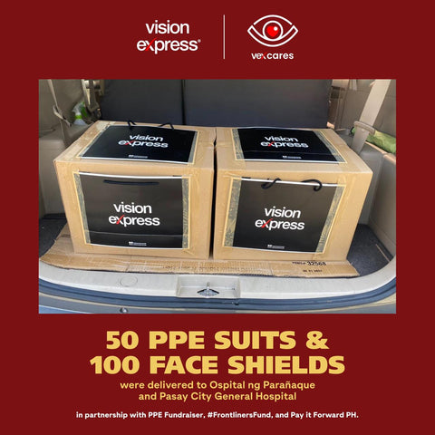 Vision Express Donates Face Shields and PPE's