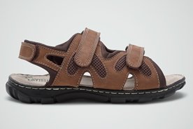 mens wide fit leather sandals