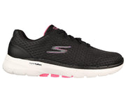 Women's Wide Fit Skechers 124514 Go Walk 6 Iconic Vision Trainers