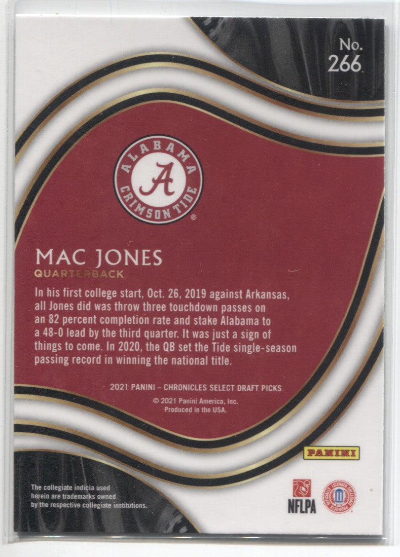 Mac Jones 2021 Panini Chronicles Rookies & Stars Draft Picks