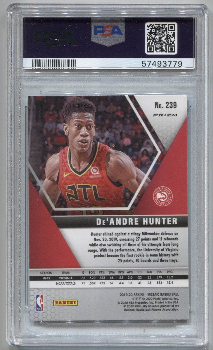 2019-20 De'Andre Hunter Panini Mosaic RED WAVE ROOKIE RC